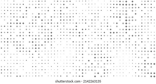 Abstract Spotted 3D Slightly Wavy Pattern, Squares with Random Sizes and Changing Shades of Grey - Geometric Mosaic Texture - Generative Art, Vector Background Design