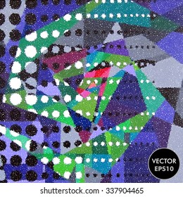 Abstract Spotted Background. Vector Illustration. Vivid Colorful Painting Pattern.