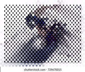 Abstract spotted halftone background. Design element for book covers, presentations layouts, title backgrounds. Vector clip art.