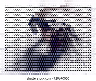 Abstract spotted halftone background. Design element for book covers, presentations layouts, title backgrounds. Vector clip art.