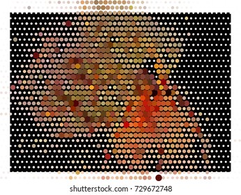 Abstract spotted halftone background. Design element for book covers, presentations layouts, title backgrounds. Vector clip art.