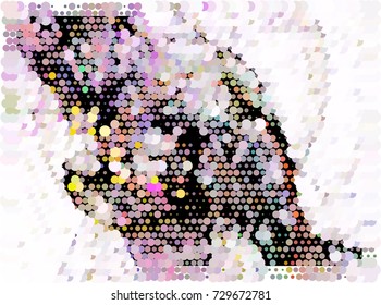 Abstract spotted halftone background. Design element for book covers, presentations layouts, title backgrounds. Vector clip art.
