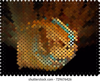 Abstract spotted halftone background. Design element for book covers, presentations layouts, title backgrounds. Vector clip art.