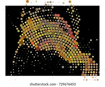 Abstract spotted halftone background. Design element for book covers, presentations layouts, title backgrounds. Vector clip art.