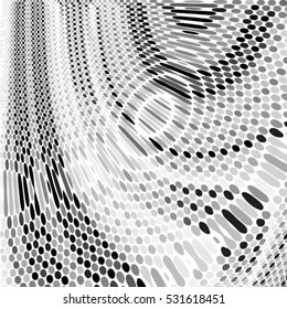 Abstract spotted halftone black and white vector background. Polka dot line illustration