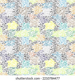 Abstract spotted pattern, simulation of handwritten lines. Vector color "noise" on a transparent background. Seamless image.