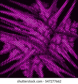 Abstract Spotted purple background halftone effect. Vector illustration with black background