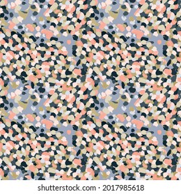 Abstract spotted seamless pattern painted with paint