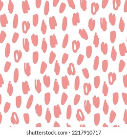 Resumen manchado a la perfección en tonos pastel. Fondo con pinceladas rosadas. Ilustración dibujada a mano por vectores. Perfecto para decoraciones, papel pintado, papel envolvente, tela.