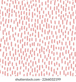 Abstract spotted seamless pattern in pastel colors. Background with pink brush strokes. Vector hand-drawn illustration. Perfect for decorations, wallpaper, wrapping paper, fabric.