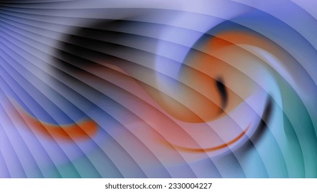 Resumen manchado de fondo a rayas. Unas franjas transparentes suaves sobre una mezcla caótica de colores. Plantilla para los proyectos. Vector.