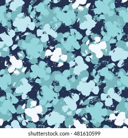 Abstract spotty meadow floral motif. Seamless pattern.