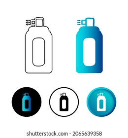 Abstract Spray Bottle Icon Illustration