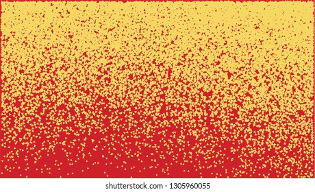 abstract spray geometry particle in yellow and red background