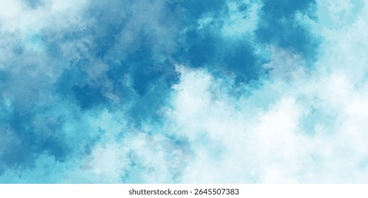 Abstract Spread of Colored Smoke in Turquoise and Cyan Floating Freely

