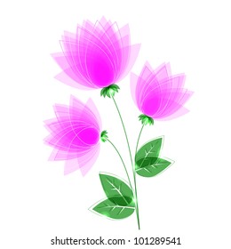 Abstract spring background with delicate tulip flowers