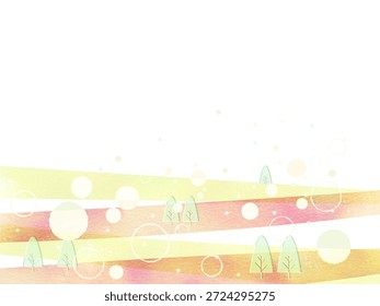 Ilustración de fondo de primavera Abstractas con árboles