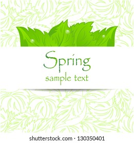 Abstract spring background with leaves