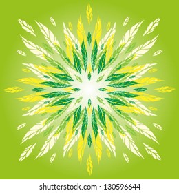 abstract spring background with a repeating leaves