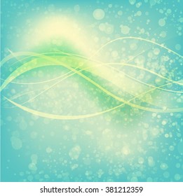abstract spring background with soap bubbles