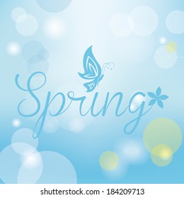 abstract spring background with some special objects