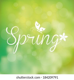 abstract spring background with some special objects