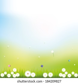 abstract spring background with some special objects