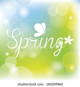 abstract spring background with some special objects