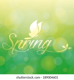 abstract spring background with some special objects