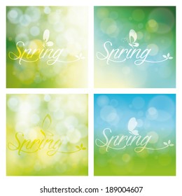 abstract spring background with some special objects