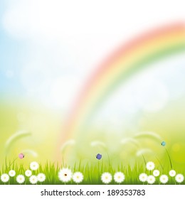 abstract spring background with some special objects