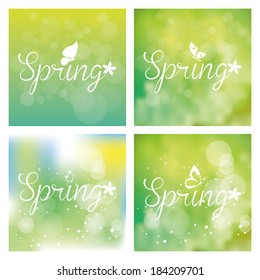 abstract spring backgrounds with some special objects