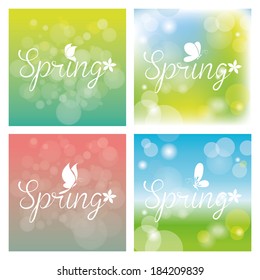 abstract spring backgrounds with some special objects