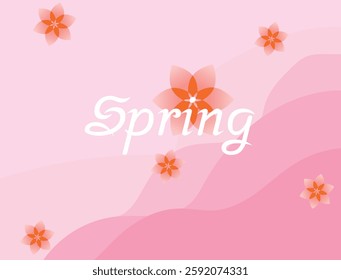 Abstract spring blossom background, illustration. Peach, sakura tree flowers, pink shades, colors. Wallpaper concept for sale, advertisement, seasonal promotion, banner, poster. Vector illustration