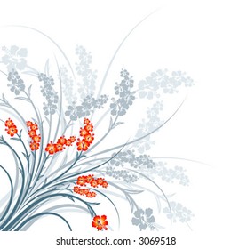Abstract Spring Decorative Floral Background Vector Illustration