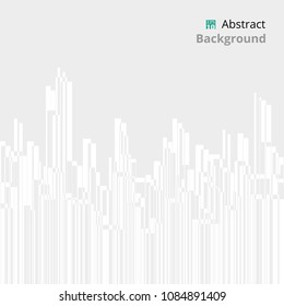 Abstract of spring emotion tower of gray white lines pattern background. Illustration vector eps10