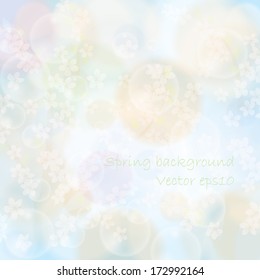Abstract spring floral background light colors