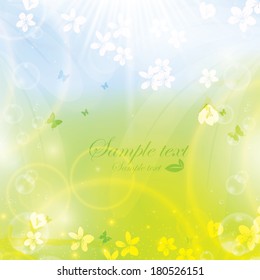 Abstract spring floral background light colors