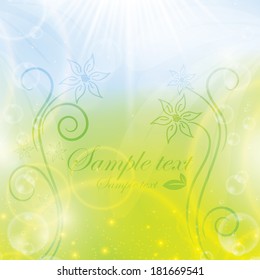 Abstract spring floral background light colors