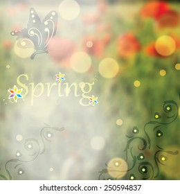 Abstract spring floral background light colors