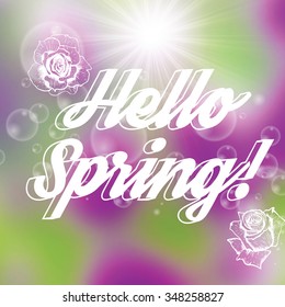Abstract spring floral background light colors