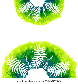Abstract spring floral ornament. Watercolor vector.
