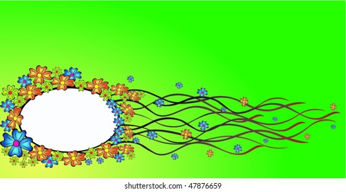 Abstract spring flower card