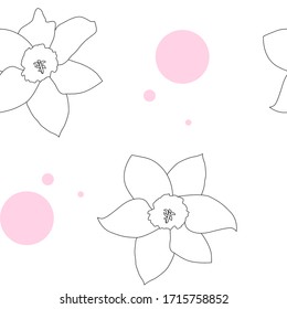Abstract Spring Flower Seamless Pattern Background. Vector Illustration EPS10