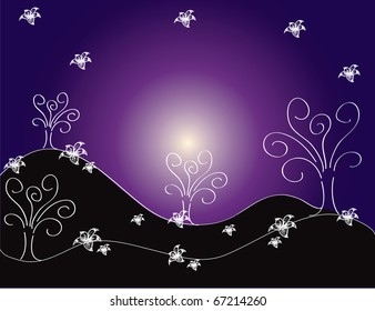 abstract spring flower vector illustration