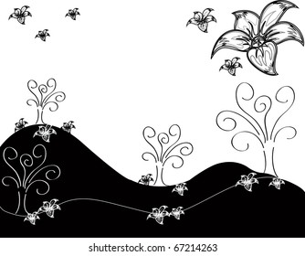 abstract spring flower vector illustration