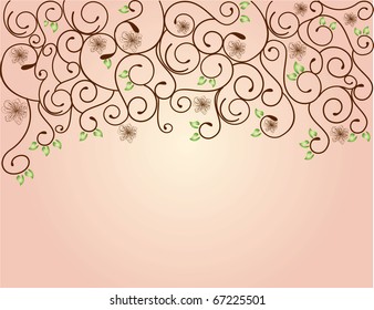 abstract spring flower vector illustration pink rose, rosa