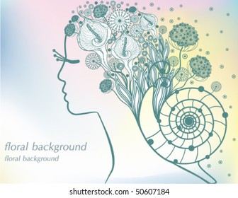Abstract spring girl