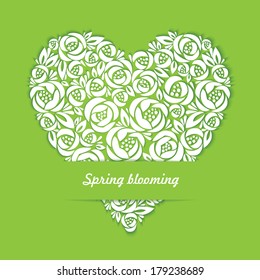 Abstract spring green floral background