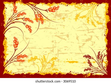 Abstract Spring Grunge Decorative Floral Background Vector Illustration